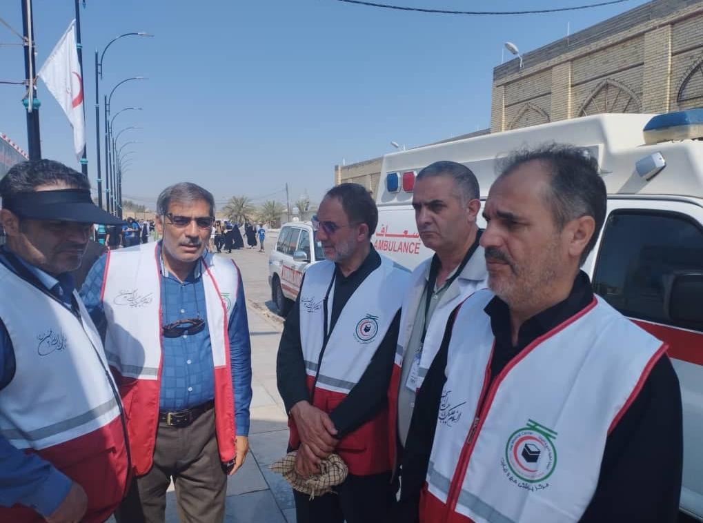 بازدید سرپرست دفتر مرکزی حراست کل جمعیت هلال‌احمر کشور از تیم درمان اعزامی استان اردبیل