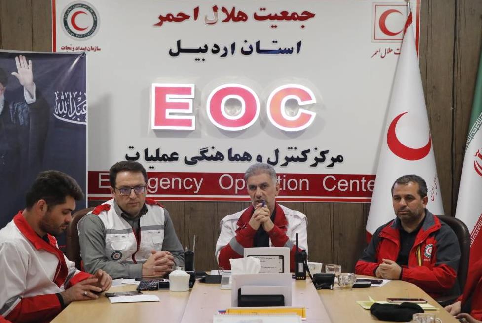 اعزام پنج تیم عملیاتی دیگر هلال‌احمر استان اردبیل به مناطق جنگ‌زده تهران