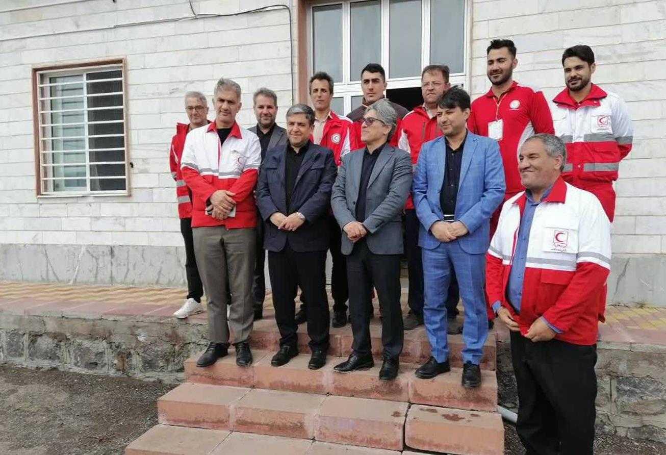 ارزیابی آمادگی پایگاه امداد و نجات صایین نیر با حضور استاندار اردبیل و سرپرست جمعیت هلال‌احمر استان