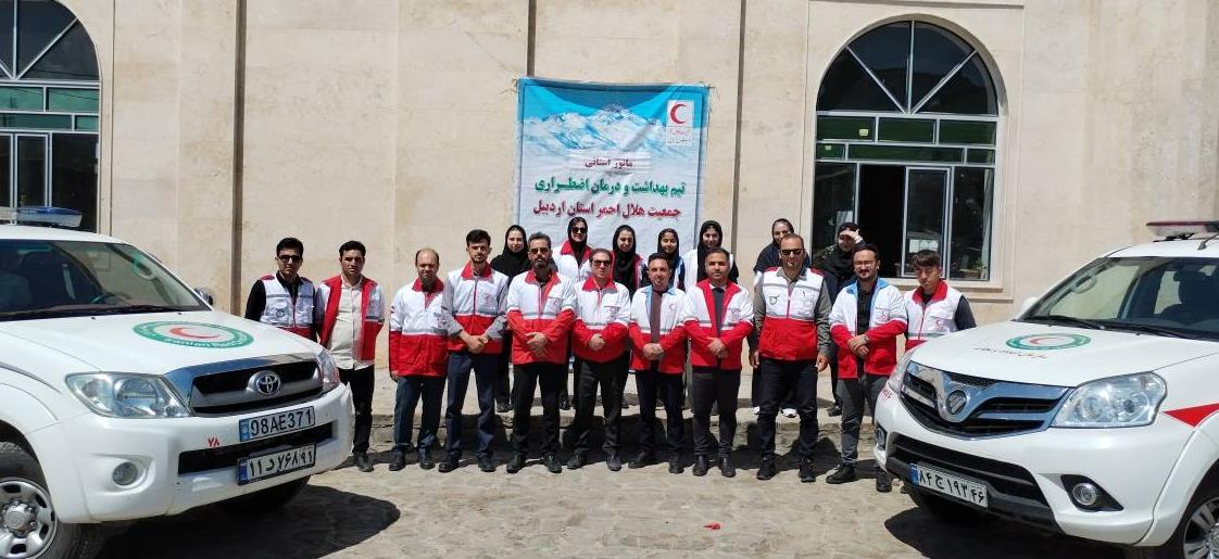 کاروان سلامت هلال‌احمر استان اردبیل در شهرستان گرمی؛